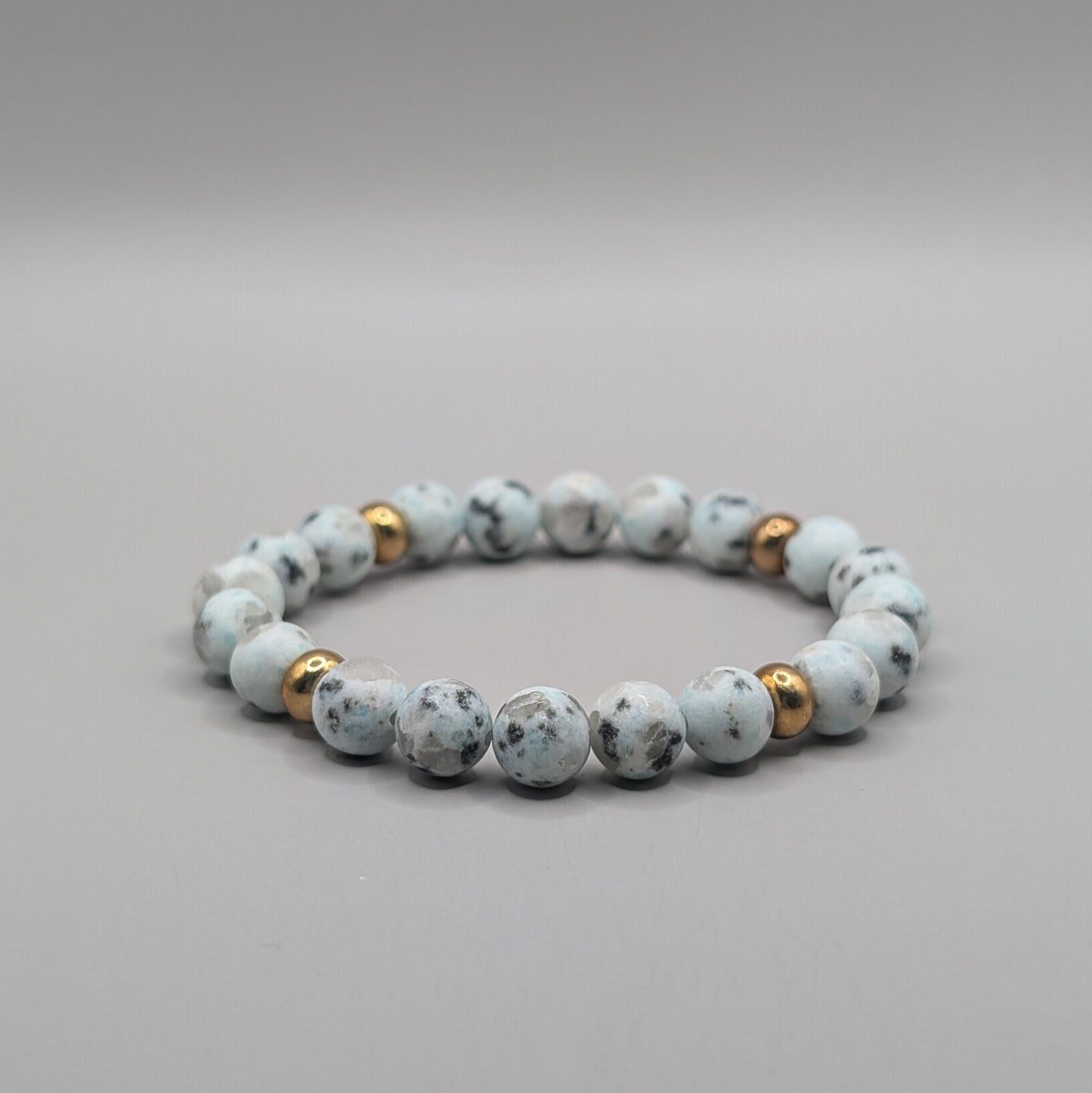 Sesame Seed Jasper & Brass Bracelet - 8mm Matte