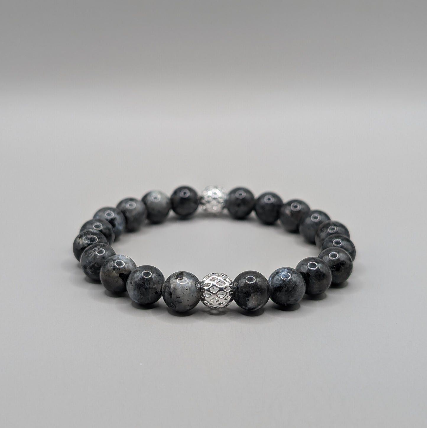 Labradorite & Silver Bracelet - 8mm Polished