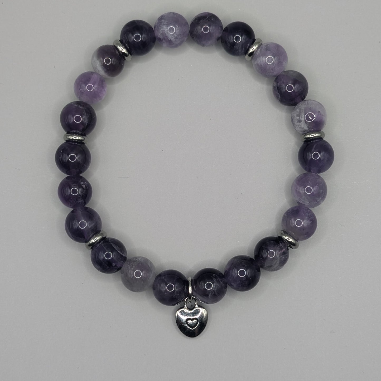 Love Heart Charm Bracelet - 8mm Silver